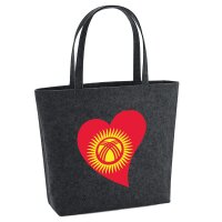 Filzshopper Kirgisistan Flagge Herz, 22 Liter