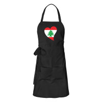 Sch&uuml;rze Libanon Flagge Herz