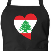 Sch&uuml;rze Libanon Flagge Herz
