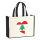 Jutetasche Libanon Flagge Herz 21 Liter Black