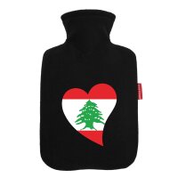 W&auml;rmflasche Libanon Flagge Herz