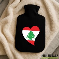 W&auml;rmflasche Libanon Flagge Herz