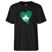 Herren T-Shirt Macau Flagge Herz