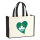 Jutetasche Macau Flagge Herz 21 Liter Black
