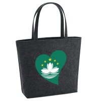 Filzshopper Macau Flagge Herz, 22 Liter
