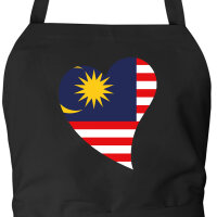 Sch&uuml;rze Malaysia Flagge Herz