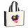 Jutetasche Malaysia Flagge Herz 21 Liter Black