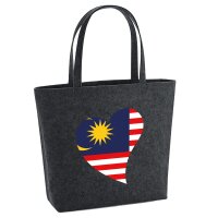 Filzshopper Malaysia Flagge Herz, 22 Liter