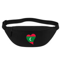 Bauchtasche Malediven Flagge Herz 2,5 Liter Black