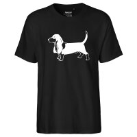Herren T-Shirt Basset Hound Silhouette