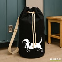 Seesack Basset Hound Silhouette 20 Liter Black
