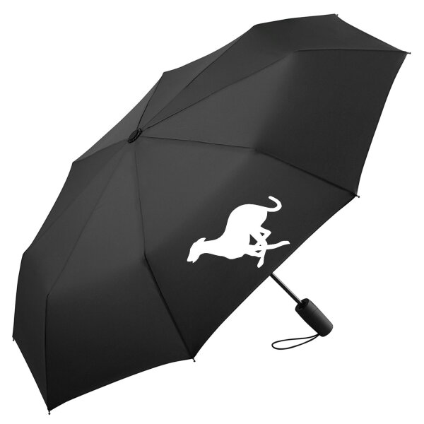 Regenschirm Windhund Silhouette 98cm Schwarz