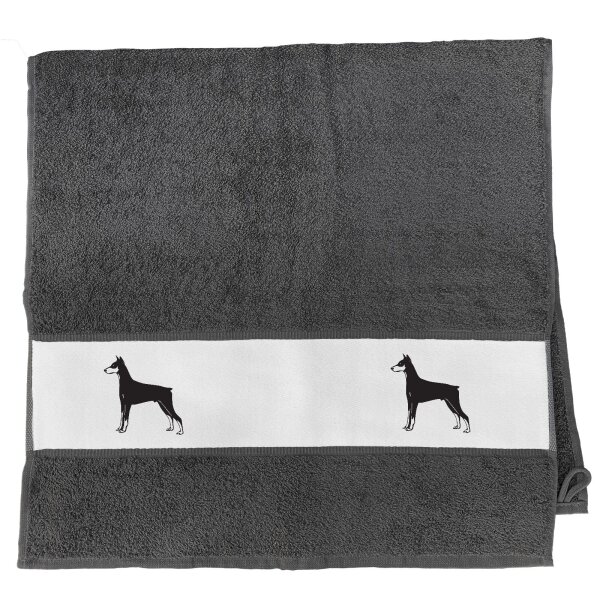 Handtuch Dobermann Silhouette 50x100cm