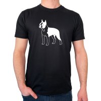 Herren T-Shirt Boston Terrier Silhouette