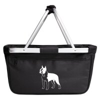 Einkaufskorb faltbar Boston Terrier Silhouette 20 Liter...