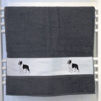Handtuch Boston Terrier Silhouette 50x100cm