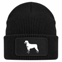 Beanie mit Patch Rottweiler Silhouette Black