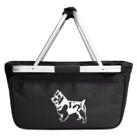 Einkaufskorb faltbar Terrier Silhouette 20 Liter Black