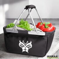 Einkaufskorb faltbar Schmetterling Tribal 20 Liter Black