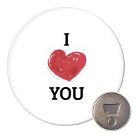 Magnet I love you Herz 59mm K&uuml;hlschrankmagnet