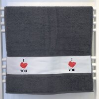 Handtuch I love you Herz 50x100cm