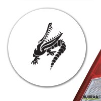 Aufkleber Krokodil Silhouette 10cm rund