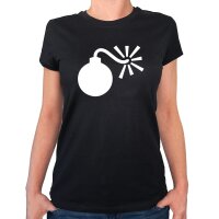 Damen T-Shirt Bombe Silhouette