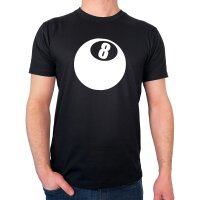 Herren T-Shirt Billardkugel Silhouette