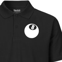 Herren Polo Shirt Billardkugel Silhouette