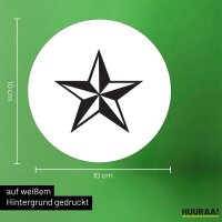 Aufkleber Stern Silhouette 10cm rund