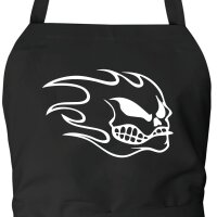 Sch&uuml;rze Totenkopf Flammen
