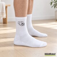 Unisex Socken Totenkopf Flammen Baumwolle