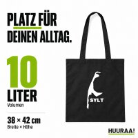 Jutebeutel Sylt Silhouette 10 Liter