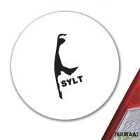 Aufkleber Sylt Silhouette 10cm rund