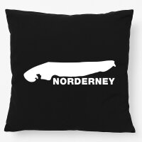 Kissen Norderney Silhouette 40x40cm