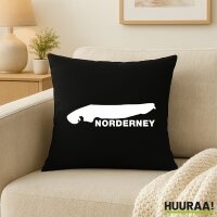 Kissen Norderney Silhouette 40x40cm