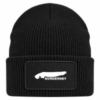 Beanie mit Patch Norderney Silhouette Black