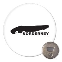 Magnet Norderney Silhouette 59mm K&uuml;hlschrankmagnet