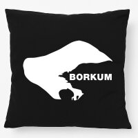 Kissen Borkum Silhouette 40x40cm