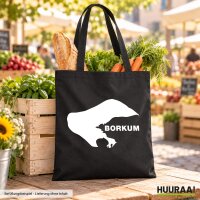 Jutebeutel Borkum Silhouette 10 Liter
