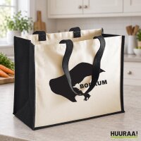 Jutetasche Borkum Silhouette 21 Liter Black