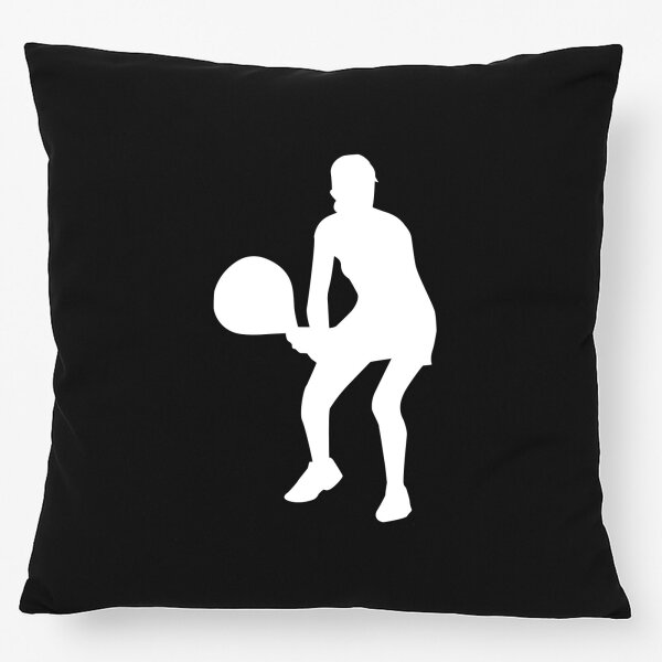 Kissen Tennis Silhouette 40x40cm