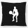 Kissen Tennis Silhouette 40x40cm