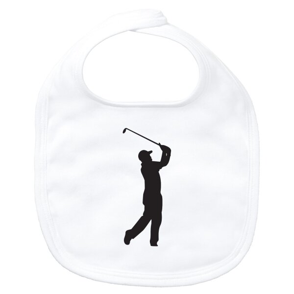 Baby Lätzchen Golfer Silhouette