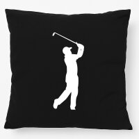 Kissen Golfer Silhouette 40x40cm