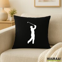 Kissen Golfer Silhouette 40x40cm