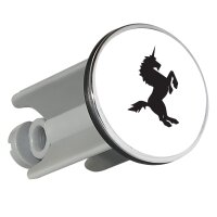 Waschbeckenst&ouml;psel Einhorn Silhouette 4cm