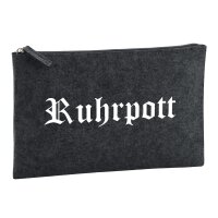 Kulturbeutel Ruhrpott Schriftzug 1 Liter Charcoal
