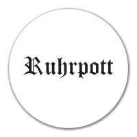 Aufkleber Ruhrpott Schriftzug 10cm rund