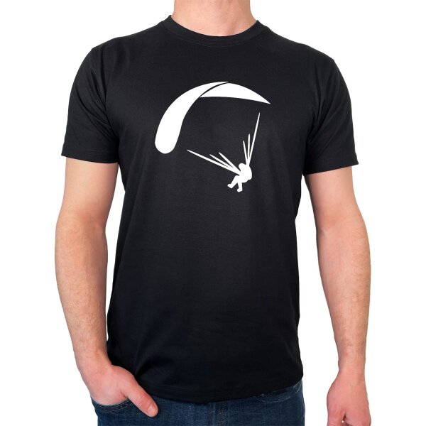Herren T-Shirt Gleitschirmflieger Silhouette